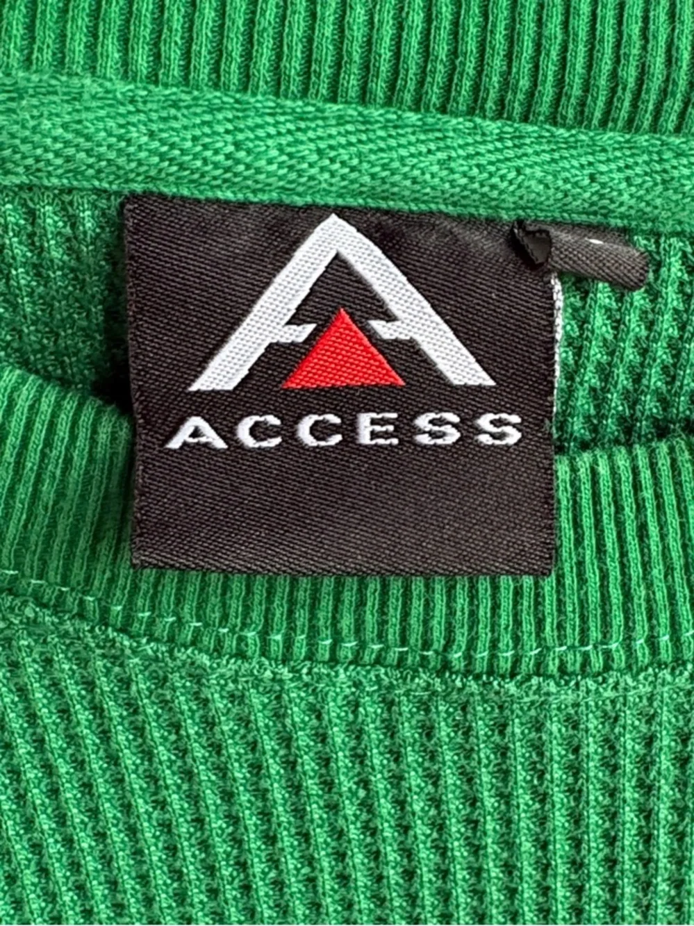 Men's Green Thermal Long-Sleeve Sweater